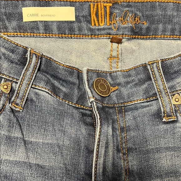 KUT from the Kloth Carrie Roll Cuff Boyfriend Straight Jeans - Picture 6 of 6